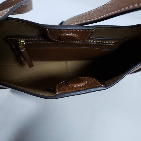 Tory Burch Miller Leather Hobo Bag - Tan - Picture 5 of 6